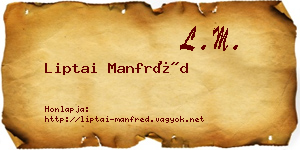 Liptai Manfréd névjegykártya
